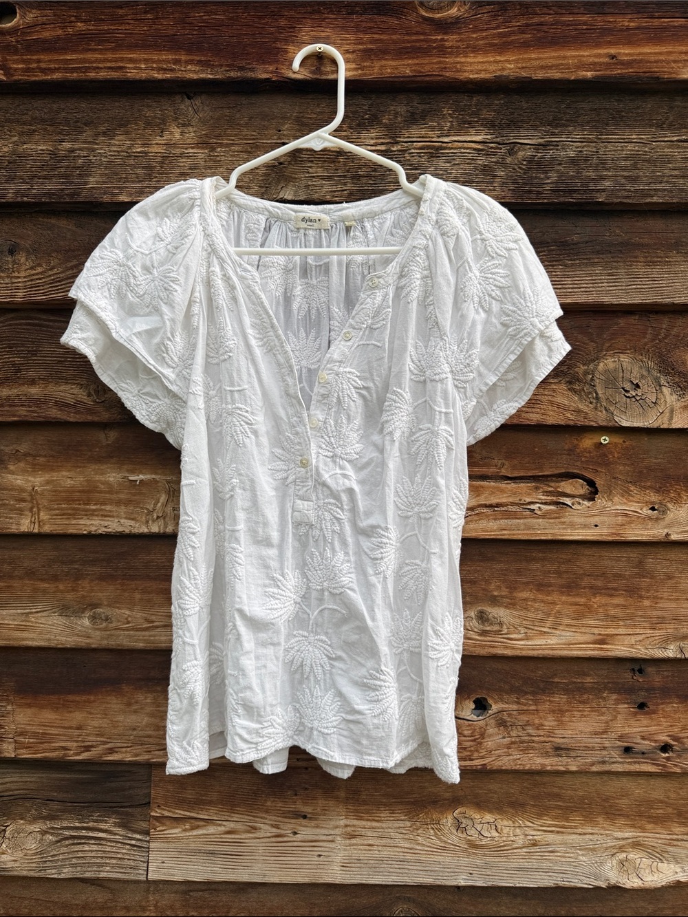 Dylan embroidered Henley top